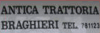 Scheda Azienda ANTICA TRATTORIA BRAGHIERI sas