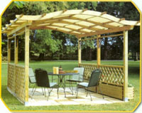 Logo di WOOD GARDEN - GAZEBO TETTOIE PERGOLATI CASETTE IN LEGNO ARREDI DA GIARDINO