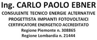 Logo di EBNER ING. CARLO PAOLO - CERTIFICATORE ENERGETICO