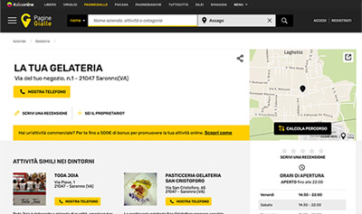 Scheda Azienda PagineGialle Scheda Azienda PagineGialle
